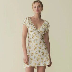 DÔEN Sera Floral Silk-Blend Minidress XS